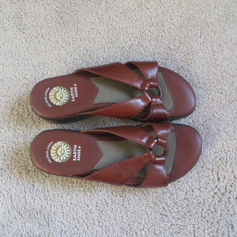 Earth shoe gelron 2000 womens slide sandals size 8 brown leather hampton 6136376 - Picture 6 of 11
